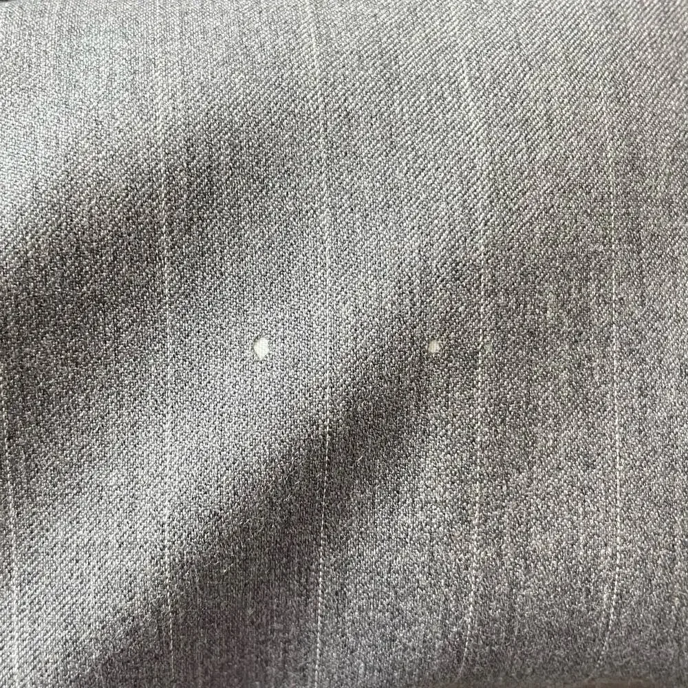 Burberry men's suit gray pinstripe wool 46L coat/38 pants
